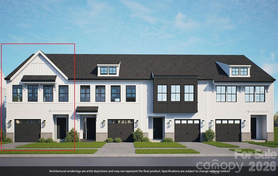 Rendering for units 95-98. Representative photographs only. Color & Materials are subject to change. Rendering for units 95-98. Representative photographs only. Color & Materials are subject to change.