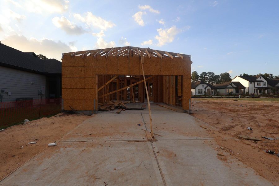 In-progress construction of a new home in Two Step Farm - Cottages Row Collection, Montgomery, TX (Image 4). In-progress construction of a new home in Two Step Farm - Cottages Row Collection, Montgomery, TX (Image 4).