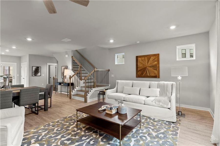 Furnished interior view inside a new home in One Riverside West, Atlanta (Image 26).