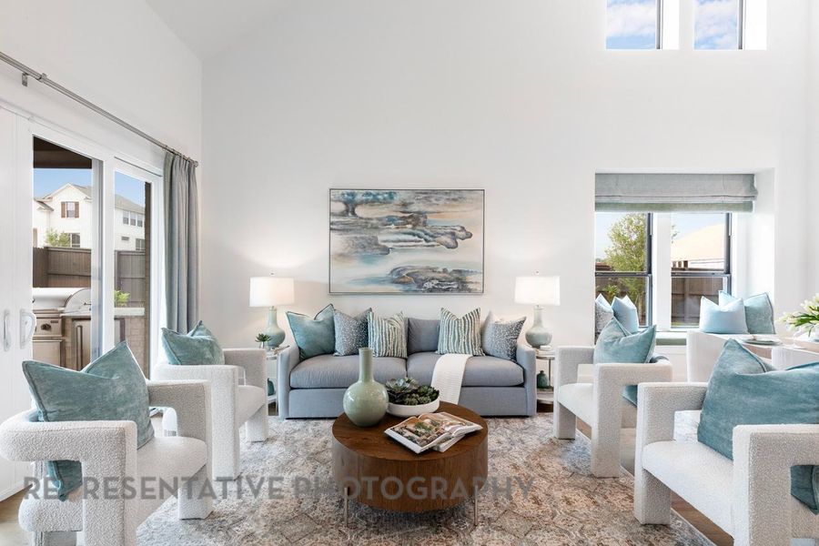 Furnished interior view inside a new home in Wolf Ranch, Georgetown (Image 18).
