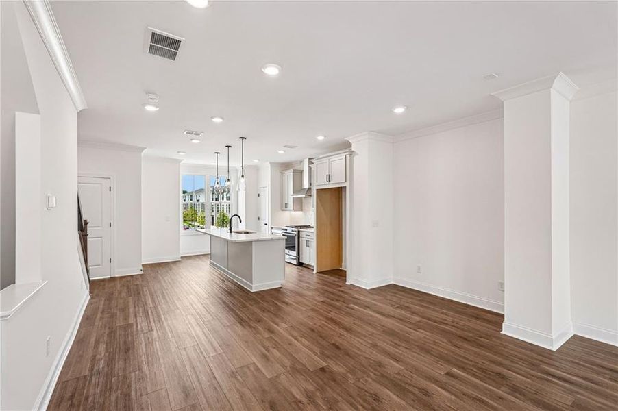 Spacious, unfurnished interior of a new home in Millcroft Townhomes, Buford (Image 44). Spacious, unfurnished interior of a new home in Millcroft Townhomes, Buford (Image 44).