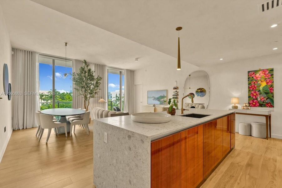 Furnished interior view inside a new home in , Miami (Image 7). Furnished interior view inside a new home in , Miami (Image 7).