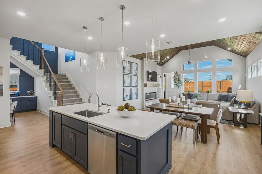Representative furnished interior of a home built from the Dayton 50' by Chesmar Homes in Las Lomas, Forney (Image 9).