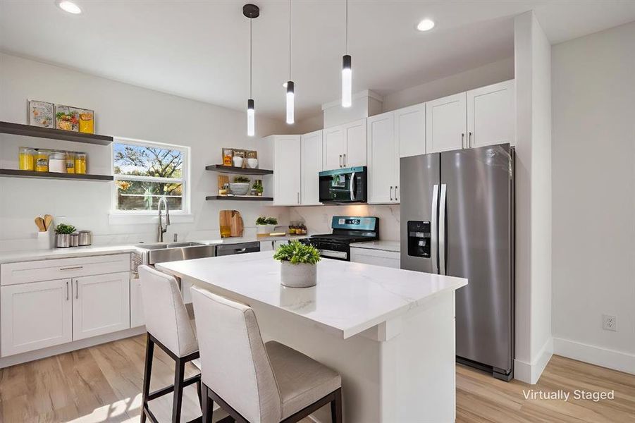Furnished interior view inside a new home in , Dallas (Image 6).