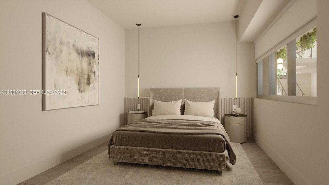 Furnished interior view inside a new home in , Miami Beach (Image 15).