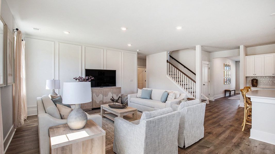 Representative furnished interior of a home built from the HARBOR OAK by D.R. Horton in The Forest at Black Bear, Longs (Image 8).