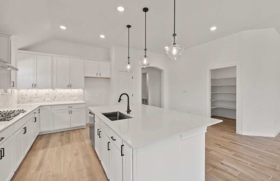 Furnished interior view inside a new home in Saddleback at Santa Rita Ranch, Liberty Hill (Image 6). Furnished interior view inside a new home in Saddleback at Santa Rita Ranch, Liberty Hill (Image 6).
