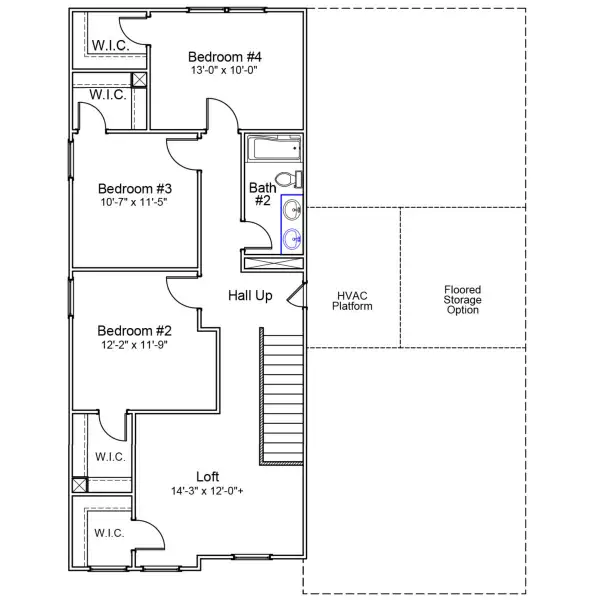 2D floor plan layout of this home in Stapleton, Clemmons, NC (Image 3).