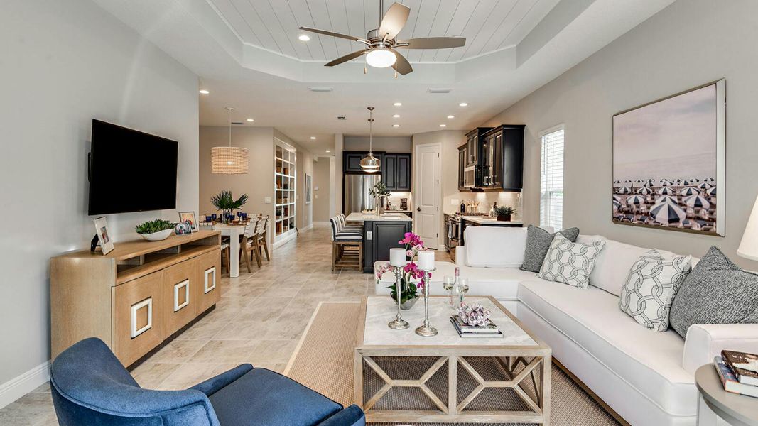 Furnished interior view inside a new home in Palmera Real Estate and Homes for Sale in Venice, FL - Neal Communities, Venice (Image 6). Furnished interior view inside a new home in Palmera Real Estate and Homes for Sale in Venice, FL - Neal Communities, Venice (Image 6).