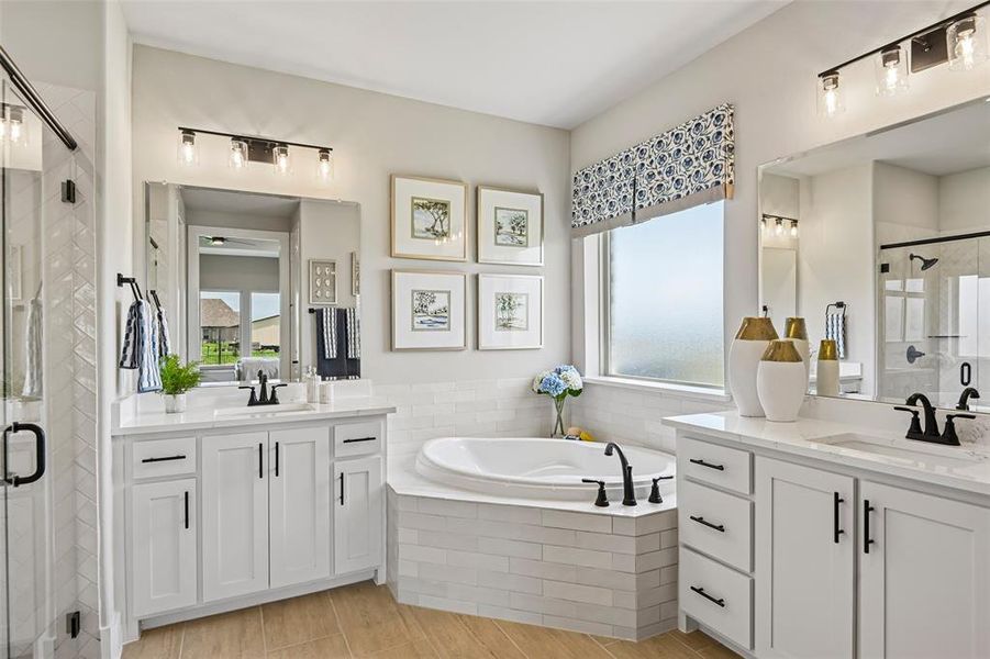 Furnished interior view inside a new home in Sunrise at Garden Valley, Waxahachie (Image 24).