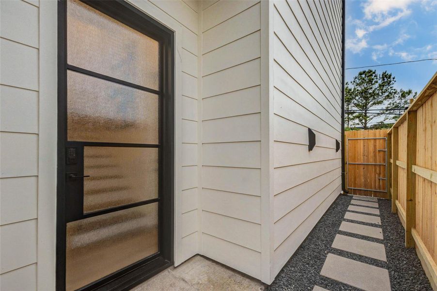 Exterior details and patio area of a home in , Houston (Image 28). Exterior details and patio area of a home in , Houston (Image 28).