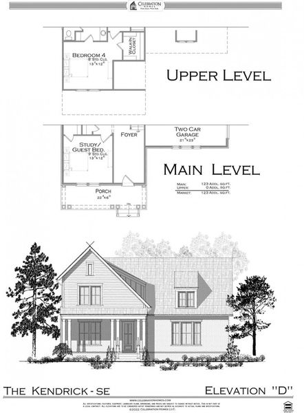 Representative rendering of the exterior for the Kendrick by Celebration Homes (Image 5).