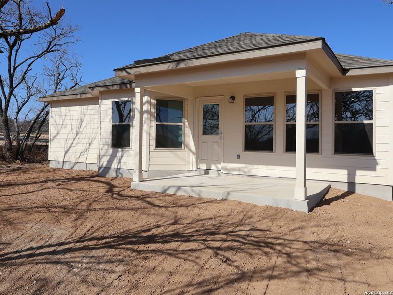 Exterior details and patio area of a home in Jordan's Ranch, San Antonio (Image 3). Exterior details and patio area of a home in Jordan's Ranch, San Antonio (Image 3).