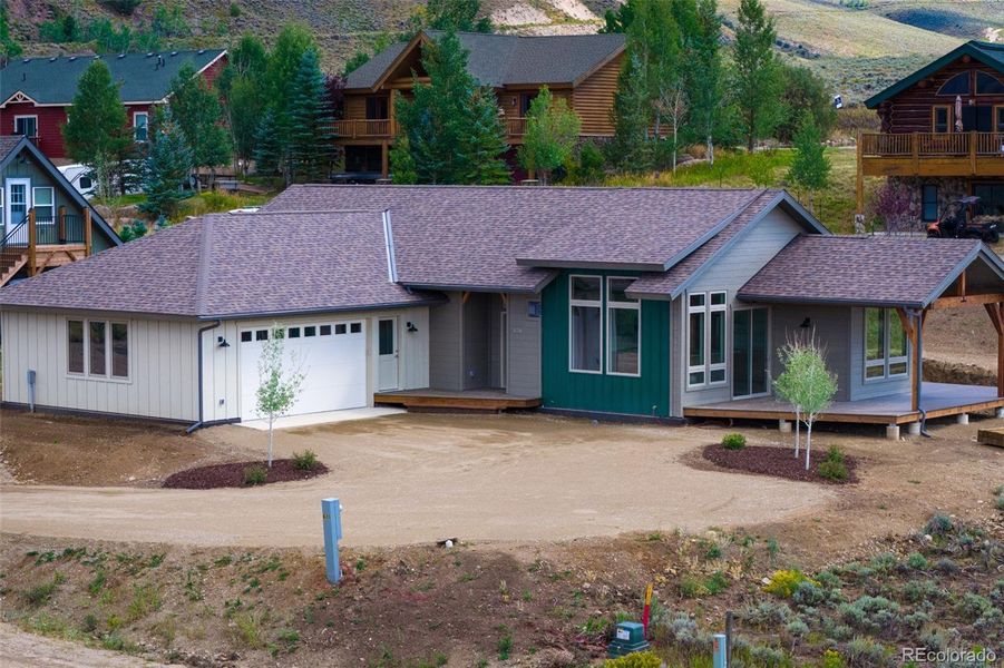 Front exterior of a new home in , Hot Sulphur Springs, CO, highlighting curb appeal (Image 15).