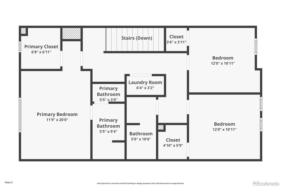 2D floor plan layout of this home in , Colorado Springs, CO (Image 5).