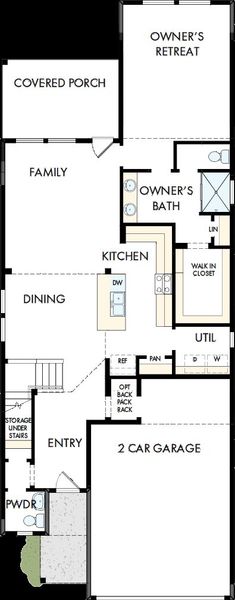 2D floor plan layout of this home in Hidden Springs - The Park Collection, Smyrna, TN (Image 2). 2D floor plan layout of this home in Hidden Springs - The Park Collection, Smyrna, TN (Image 2).