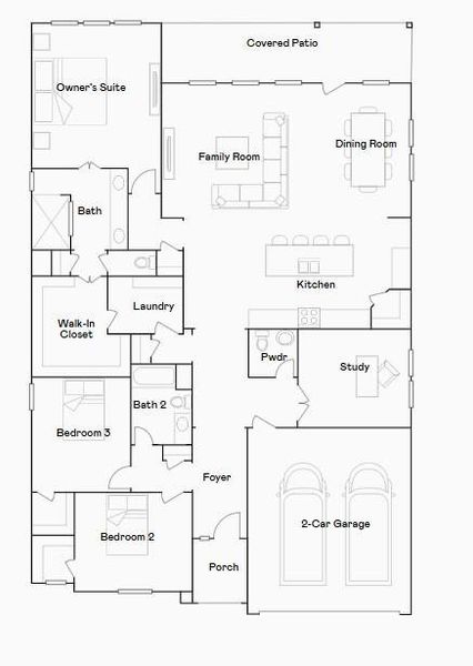 2D floor plan layout of this home in Kresston, Montgomery, TX (Image 1).