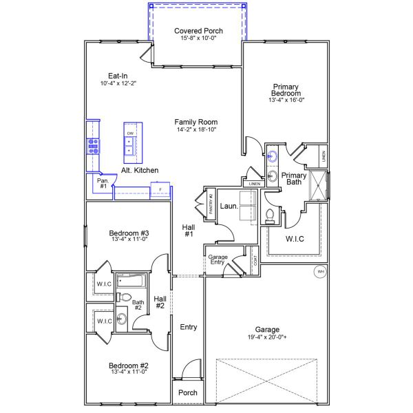 2D floor plan layout of this home in Radley Place, Chesnee, SC (Image 2). 2D floor plan layout of this home in Radley Place, Chesnee, SC (Image 2).