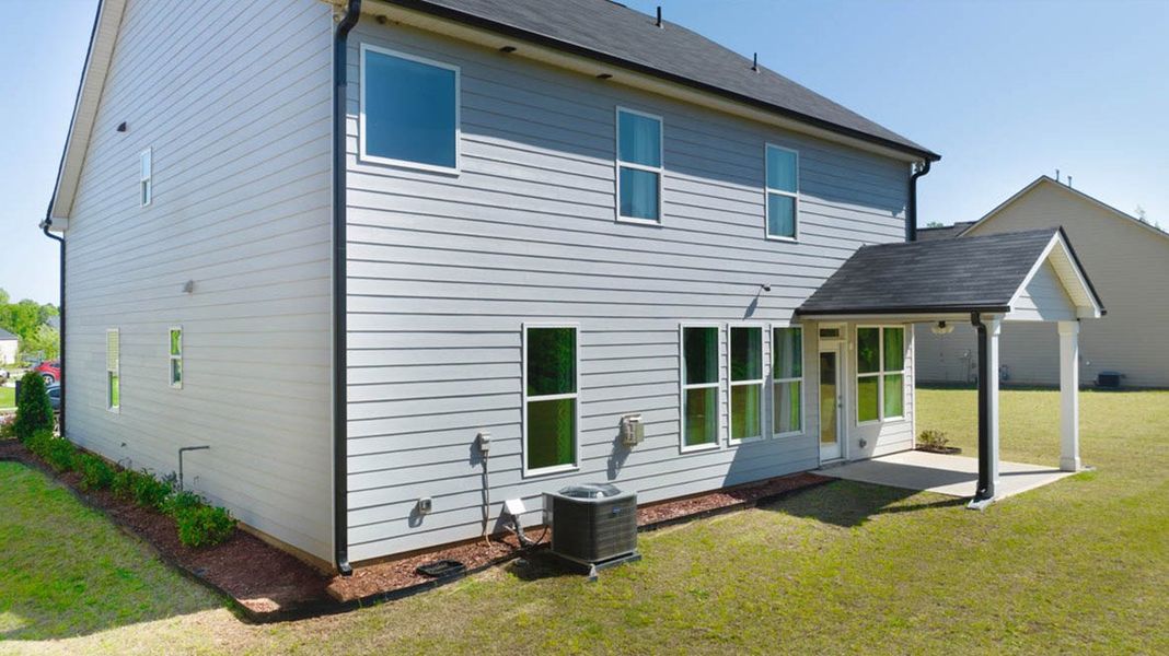Representative exterior details of a home built from the Fleetwood by D.R. Horton in Evergreen Crossing, Locust Grove (Image 27).