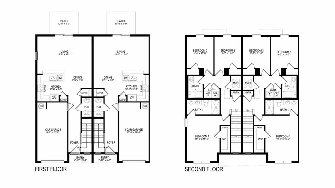 2D floor plan layout of this home in Westwood, Land O' Lakes, FL (Image 5).