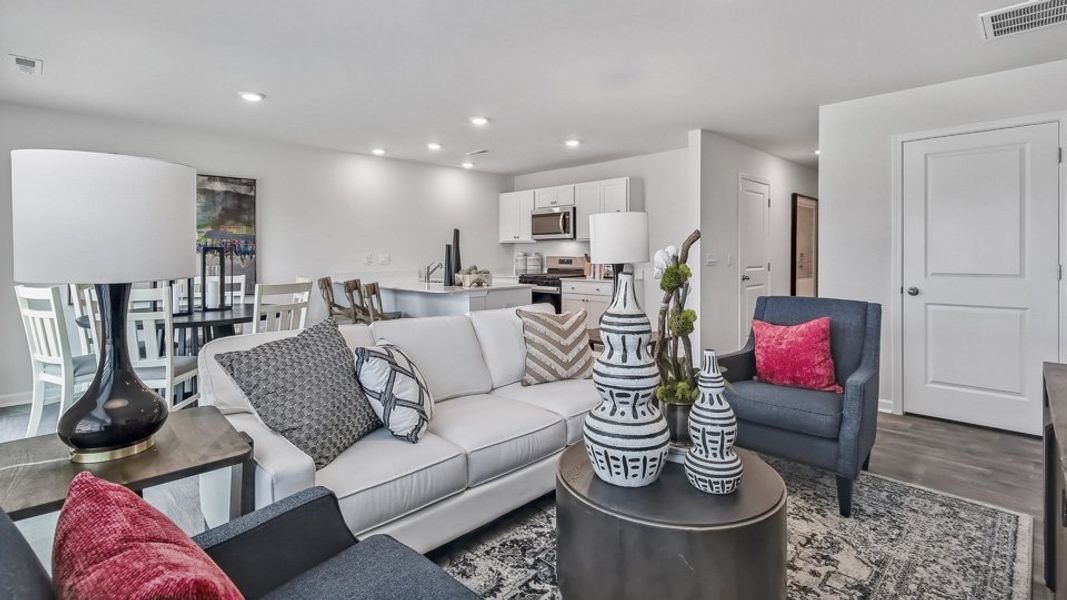 Representative furnished interior of a home built from the ALTAMONT by D.R. Horton in The Townes at Honeycutt Oaks, Angier (Image 10).