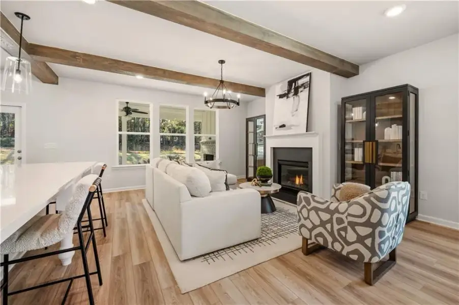 Furnished interior view inside a new home in Everson Pointe, Snellville (Image 33).