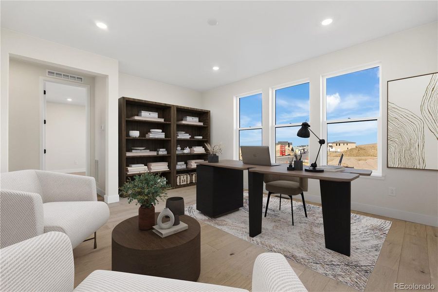 Furnished interior view inside a new home in Autograph at Lyric, Lone Tree (Image 14).