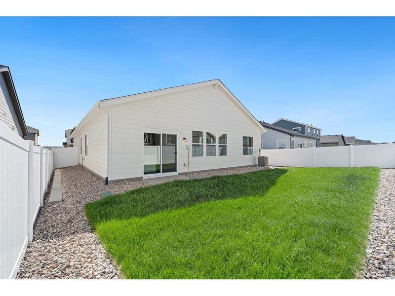 Exterior details and patio area of a home in Union Colony West, Greeley (Image 17).