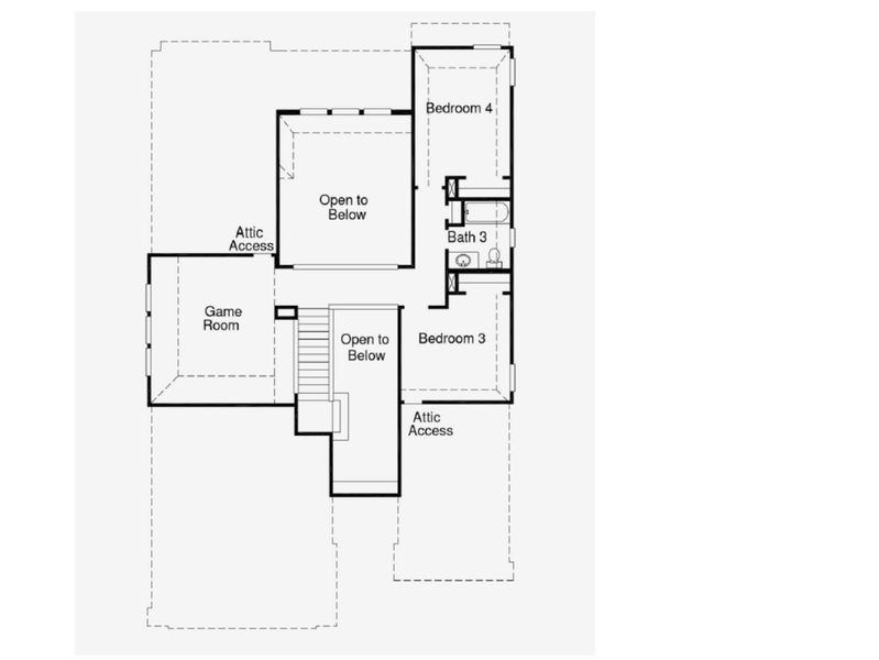 2D floor plan layout of this home in Foxbrook, Cibolo, TX (Image 7).