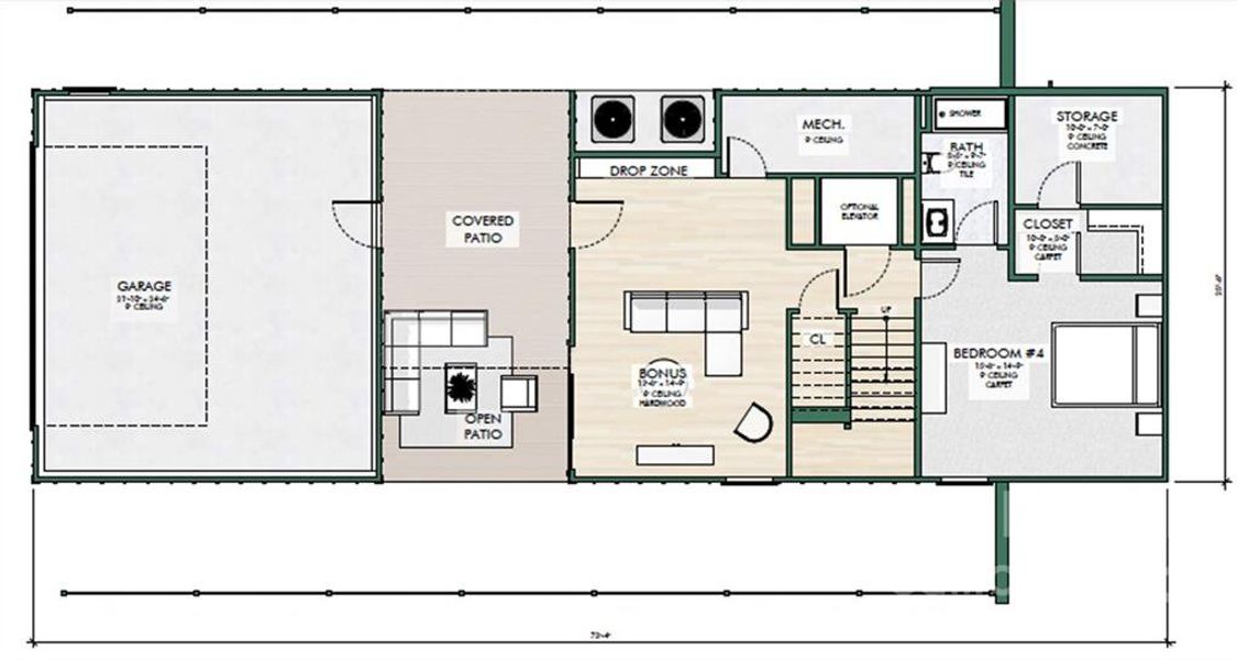 Lower level layout