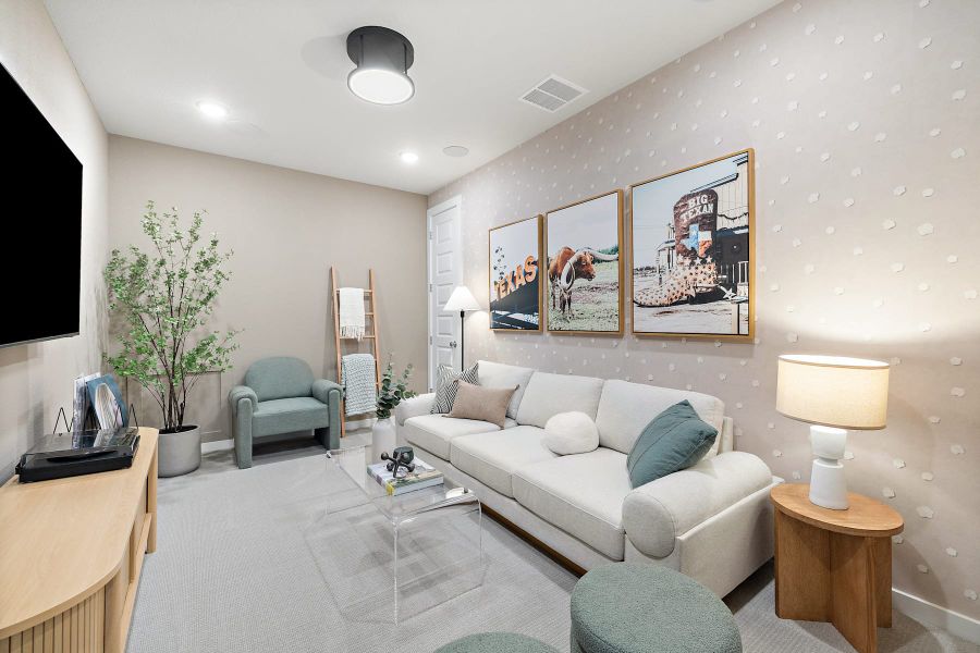 Furnished interior view inside a new home in Heritage, Dripping Springs (Image 46).