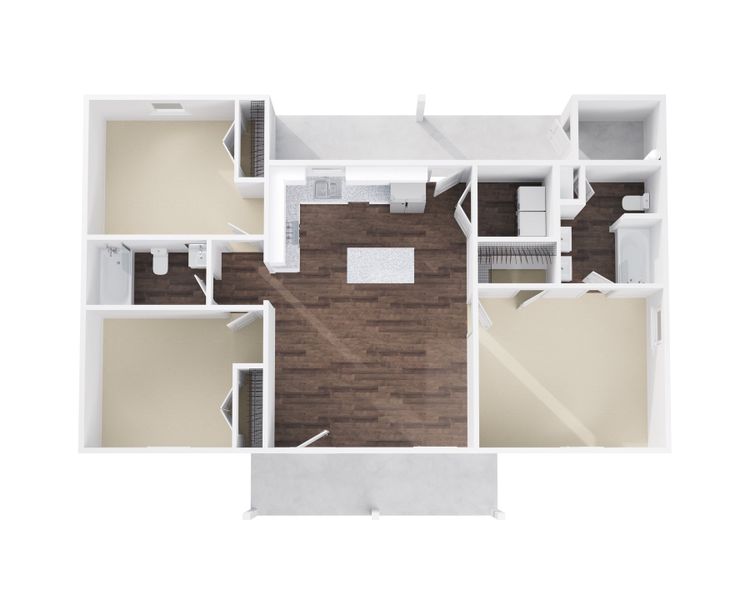 2D floor plan layout for the Lincoln by Foundation Home Builders LLC in Pinnix Loop, Burlington, NC (Image 2).