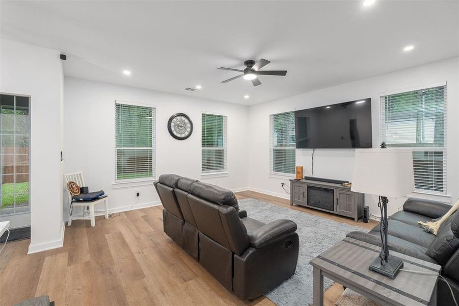 living room open to kitchen living room open to kitchen