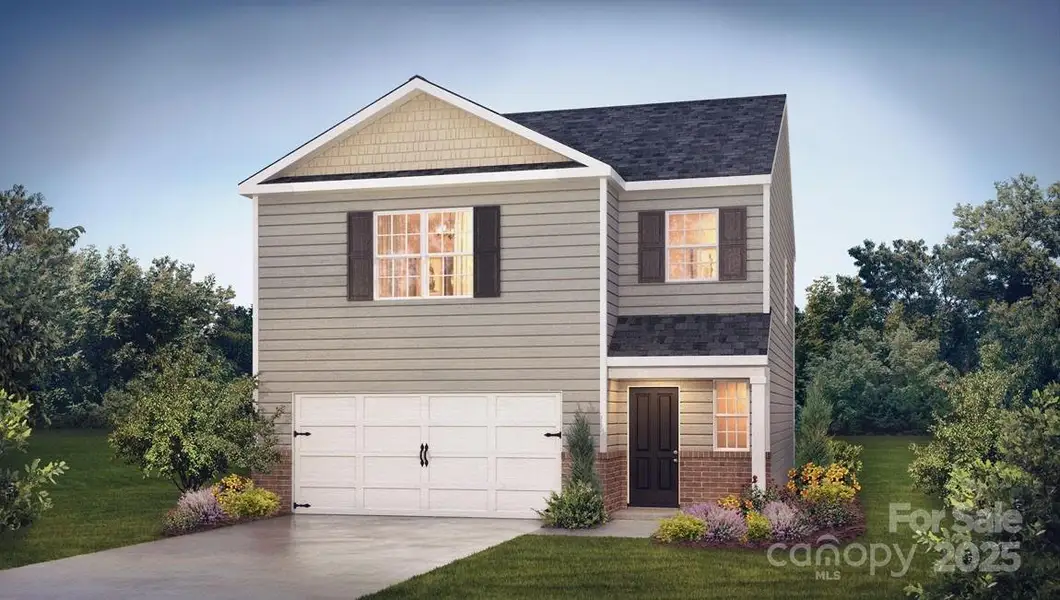 Front exterior of a new home in Woodhaven at Chester, Chester, SC, highlighting curb appeal (Image 1). Front exterior of a new home in Woodhaven at Chester, Chester, SC, highlighting curb appeal (Image 1).