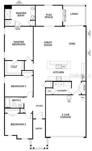 2D floor plan layout of this home in Oakhaven Walk, Gainesville, FL (Image 4). 2D floor plan layout of this home in Oakhaven Walk, Gainesville, FL (Image 4).
