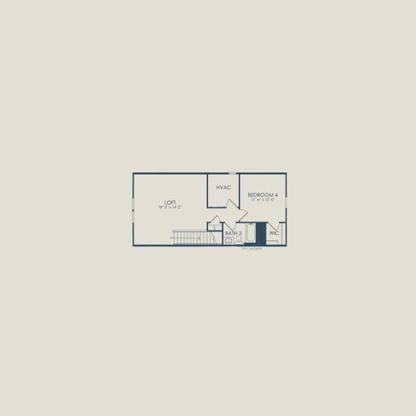 2D floor plan layout for the Mainstay with Loft by Del Webb in Del Webb Sonoma Verde, Rockwall, TX (Image 4).
