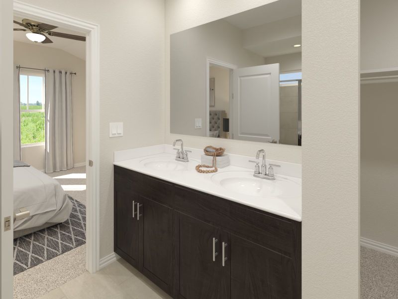Furnished interior view inside a new home in Cibolo Hills West - Spring Series, Fort Worth (Image 7). Furnished interior view inside a new home in Cibolo Hills West - Spring Series, Fort Worth (Image 7).