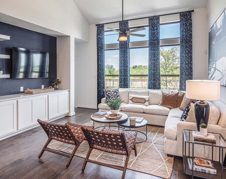 Representative Family Room - some options shown Representative Family Room - some options shown