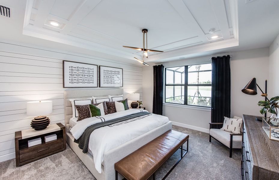 Furnished interior view inside a new home in Cedar Grove at The Woodlands, North Port (Image 3).