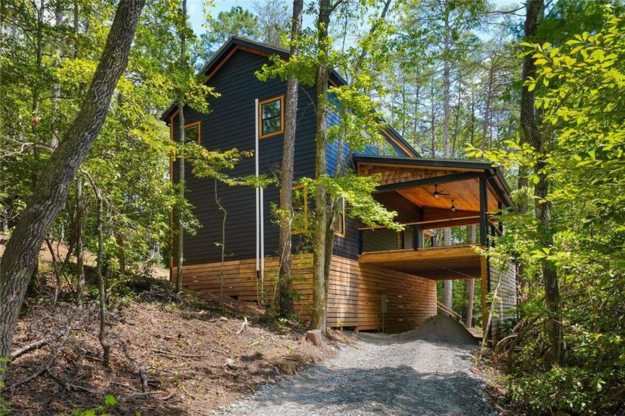 Front exterior of a new home in , Sautee Nacoochee, GA, highlighting curb appeal (Image 19). Front exterior of a new home in , Sautee Nacoochee, GA, highlighting curb appeal (Image 19).