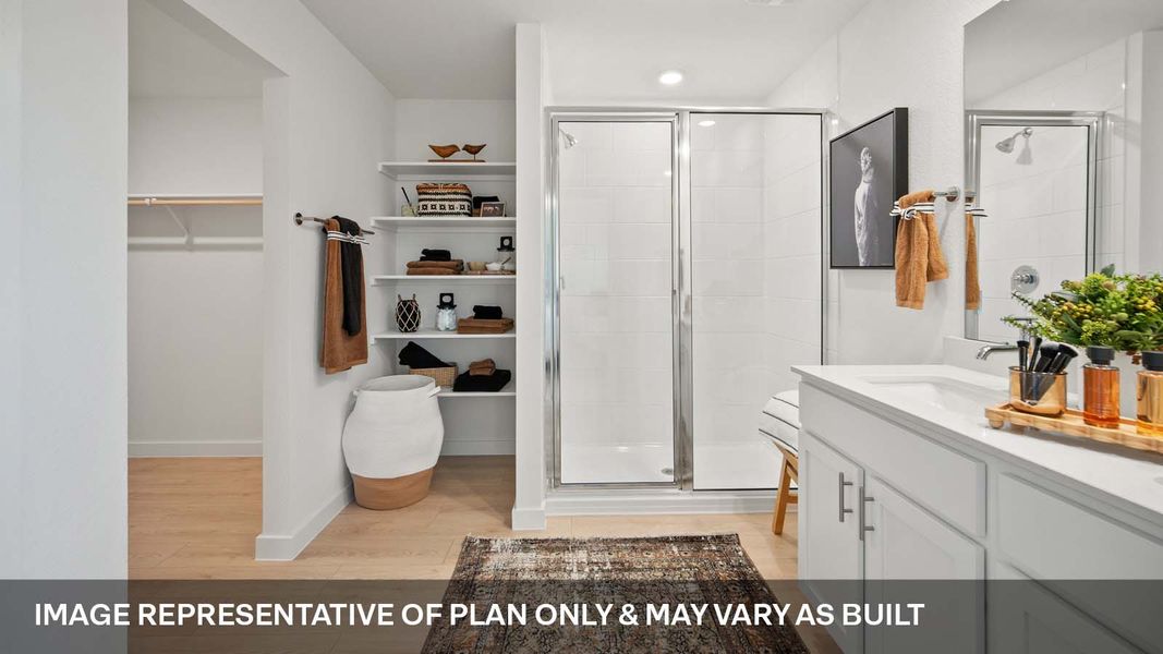 Furnished interior view inside a new home in Trails at Wildhorse, Austin (Image 21).