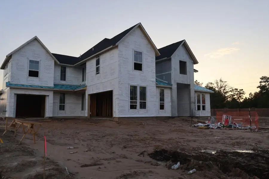 In-progress construction of a new home in Woodson’s Reserve, Spring, TX (Image 2). In-progress construction of a new home in Woodson’s Reserve, Spring, TX (Image 2).