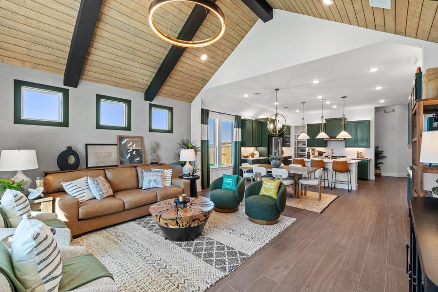 Representative furnished interior of a home built from the Aubrey by Chesmar Homes in Sienna, Missouri City (Image 39).