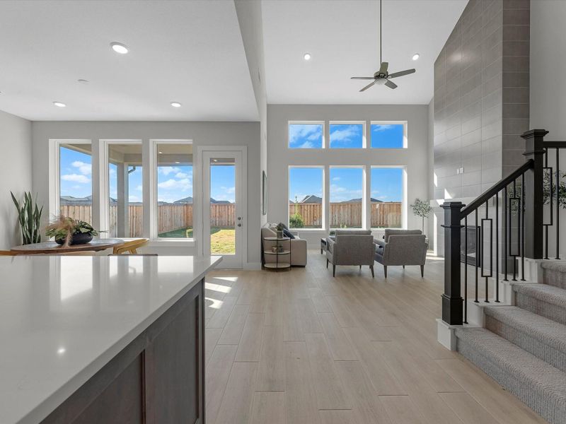 Furnished interior view inside a new home in Dunham Pointe 60′, Cypress (Image 14).