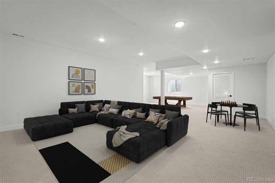 Furnished interior view inside a new home in Cloverleaf - Pinnacle Collection, Monument (Image 10).