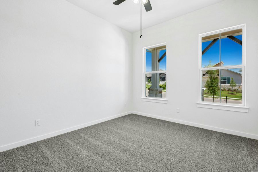 Spacious, unfurnished interior of a new home in The Colony, Bastrop (Image 19). Spacious, unfurnished interior of a new home in The Colony, Bastrop (Image 19).