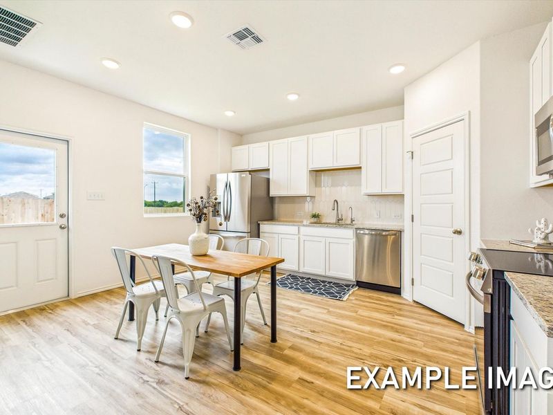 Representative furnished interior of a home built from the The Trinity A by Davidson Homes LLC in Agave, San Antonio (Image 7).