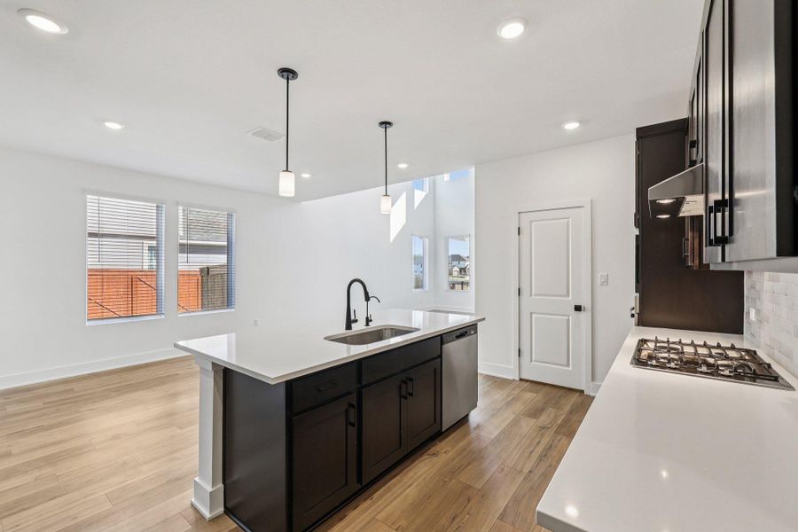 Furnished interior view inside a new home in Lariat, Liberty Hill (Image 8). Furnished interior view inside a new home in Lariat, Liberty Hill (Image 8).