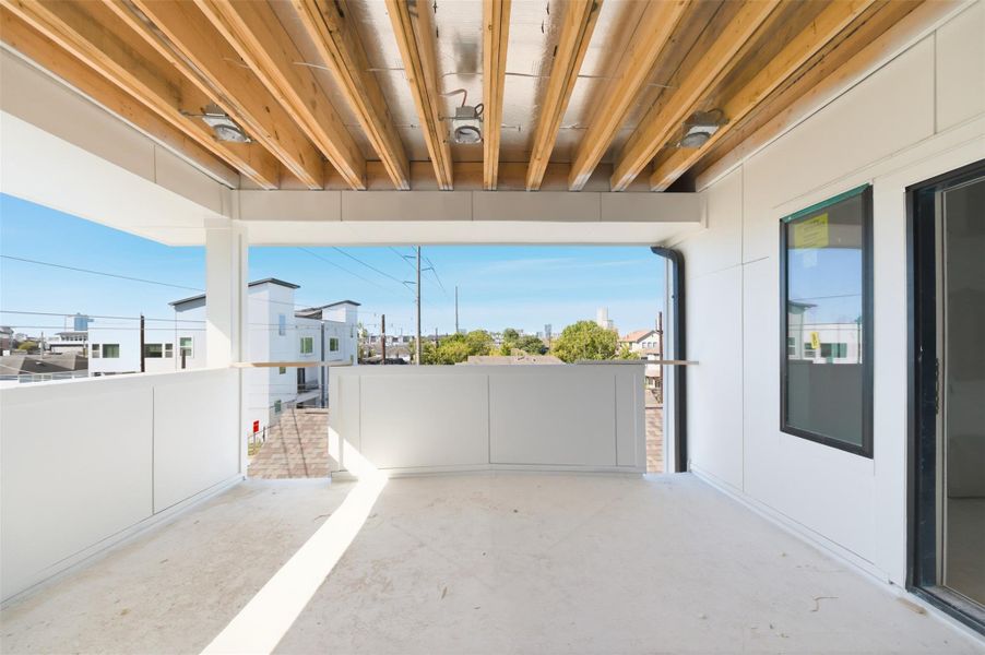 Exterior details and patio area of a home in , Houston (Image 2). Exterior details and patio area of a home in , Houston (Image 2).