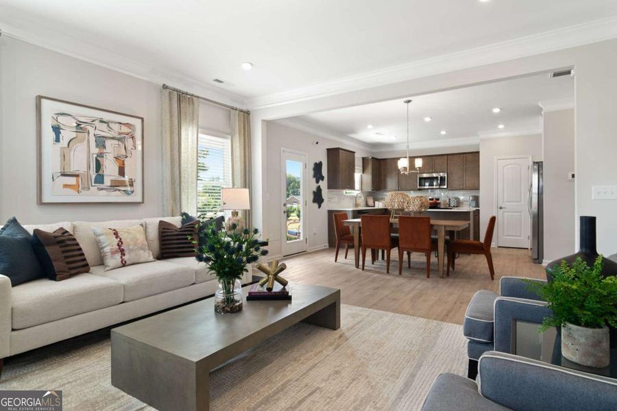 Furnished interior view inside a new home in Bryson Farms, Byron (Image 9). Furnished interior view inside a new home in Bryson Farms, Byron (Image 9).